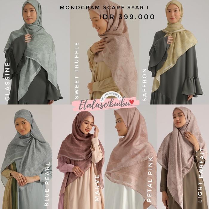 Monogram XL Scarf Syar'i / Size XL Collection by Kami.- Kamiidea