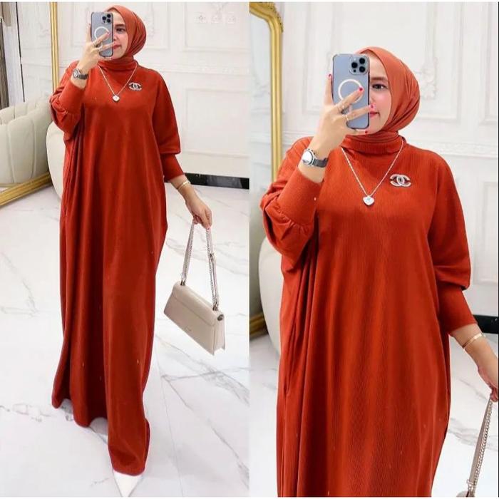 Gamis Kaftan Knit Uniqlo Premium