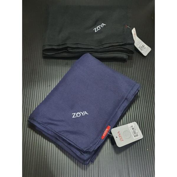 Zoya Aisha Plain Elzatta Scarf Syari Syar'iSize Jumbo Ready Hitam Dan