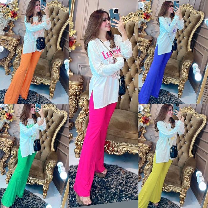 OKmusllim- SALE oneset polos Seoul by rgb Setelan Kaos Celana Cutbray