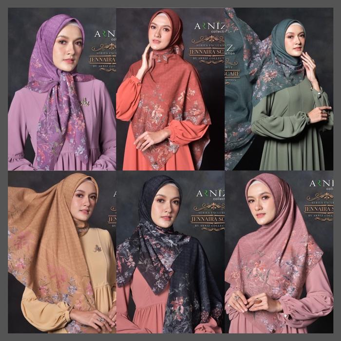 Jennaira scarf Premium Voal S Khimar Hijab Segi Empat By Arniz