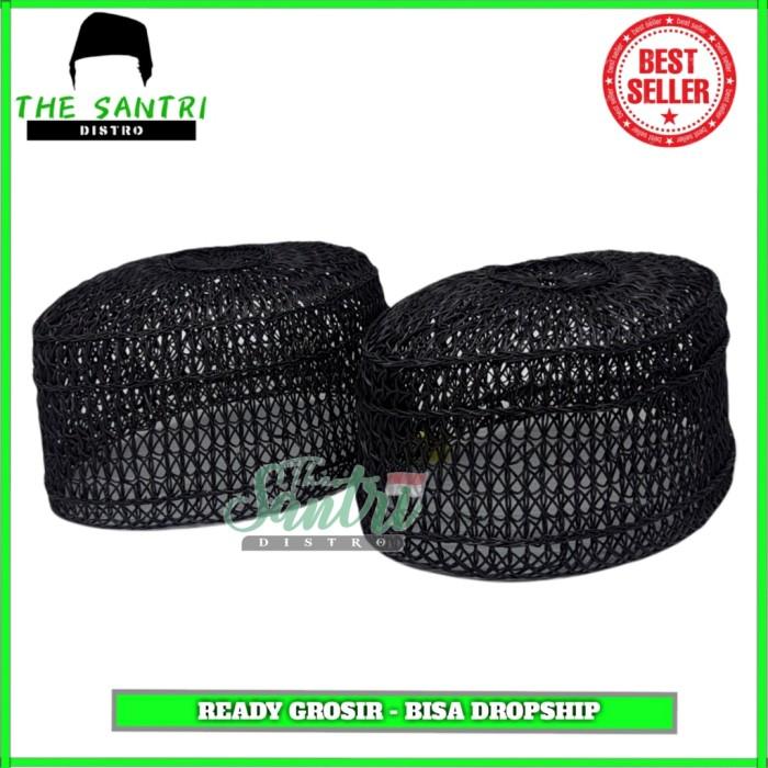 Peci Rotan Hitam/Kopyah Rotan/Peci Jaring Karang/ Peci Rotan Akar