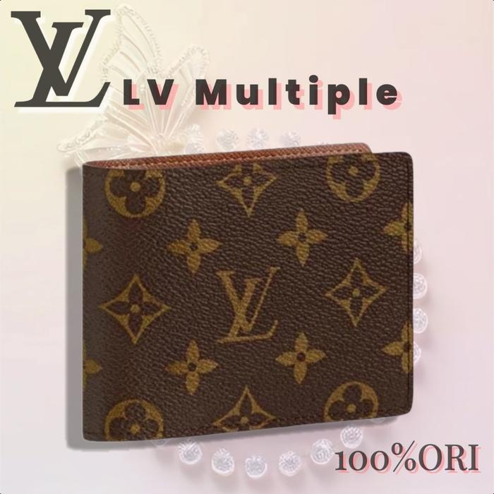 Gercep [aœ…100% Original] Lv Louis Vuitton Lv Multiple Dompet Pria/Dompet Bunga Tua/Dompet Pria/Domp