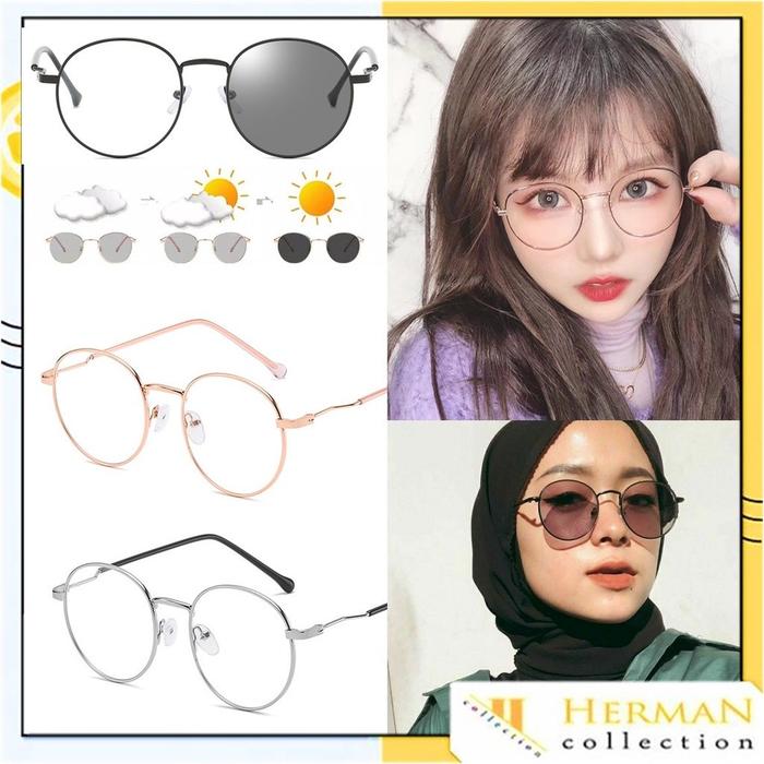RR261 HC Kacamata Photocromic Anti Radiasi 6657 Kaca Mata Wanita Pria