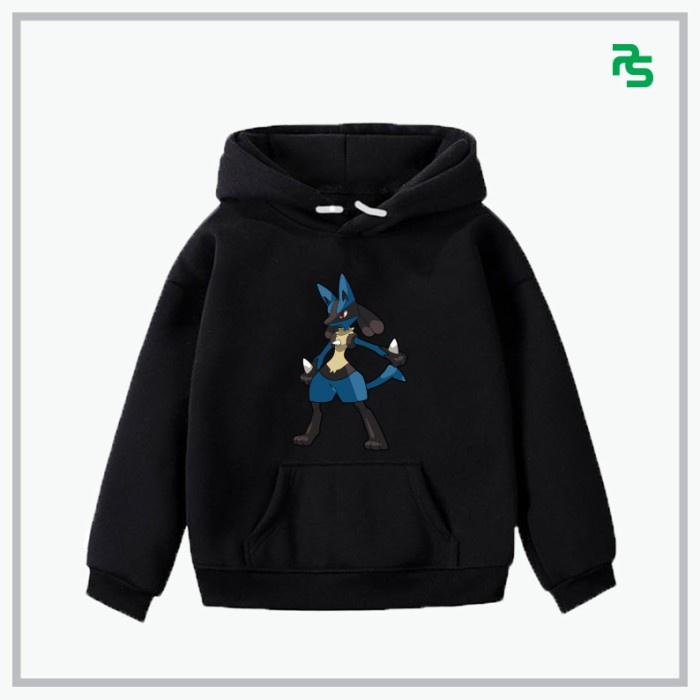 Jaket Hoodie Anak Pokemon Lucario