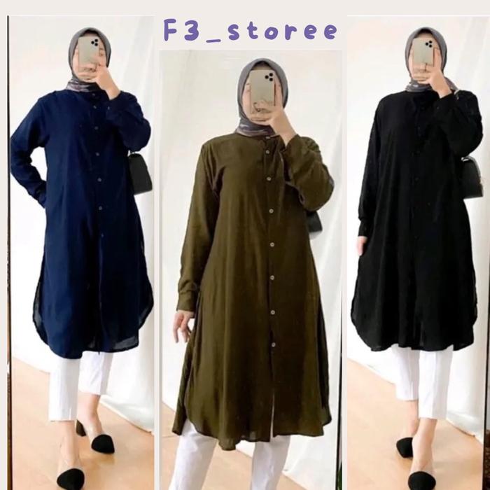 PROMO 100 Tunik Wanita Jumbo Pakaian Wanita Doi Tunik Muslimah Kancing