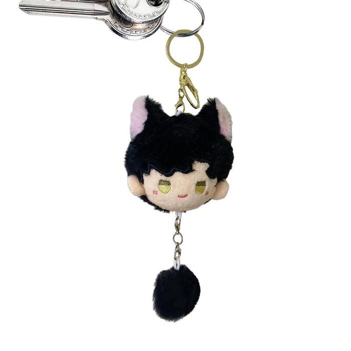 Doll Keychain Game Plush Doll Keyring Plush Backpack Pendant Cute Squeaky Doll Keychain Charm Pendan