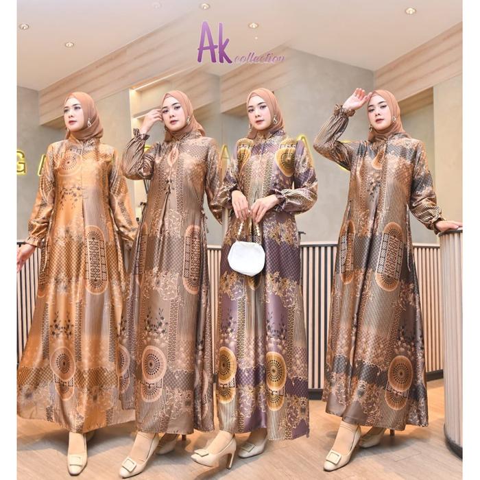 ( Ready Jumbo Ld 130 ) Gamis Semi Sutra /Gamis Motif Terbaru 2022 |