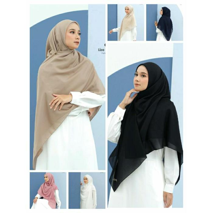 HIJAB DEENAY LIZA SYAR'I SYARI MATTE SERIES ( NAVY BLACK PORTABELA