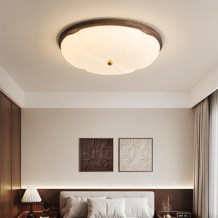 Full Spectrum Black Walnut Color Living Room Main Light New Chinese Style Simple Hall Light Bedroom