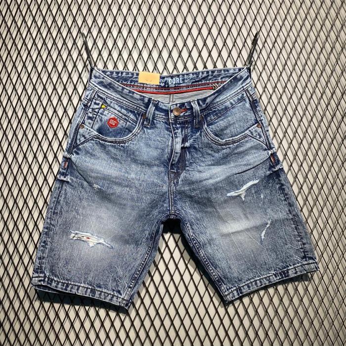 Celana Premium pendek Level 99I Celana Jeans Pendek Pria Cowok I Produk Lokal I SobekI Requler | Bir