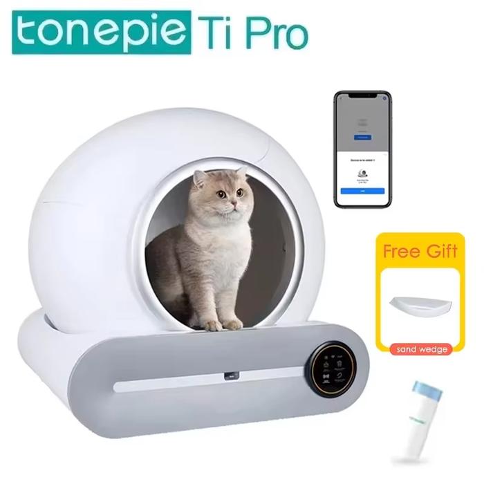 2025.Tonepie-Automatic Smart Litter Box For Cats, Self-Cleaning, Fully Closed, 65L, Pet Litter Tray