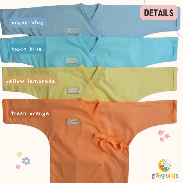 Kiddos- Kimono Panjang Set Nary Baby - Set Kimono Bayi Lengan Panjang Celana Panjang Bahan Kaos 0-3 
