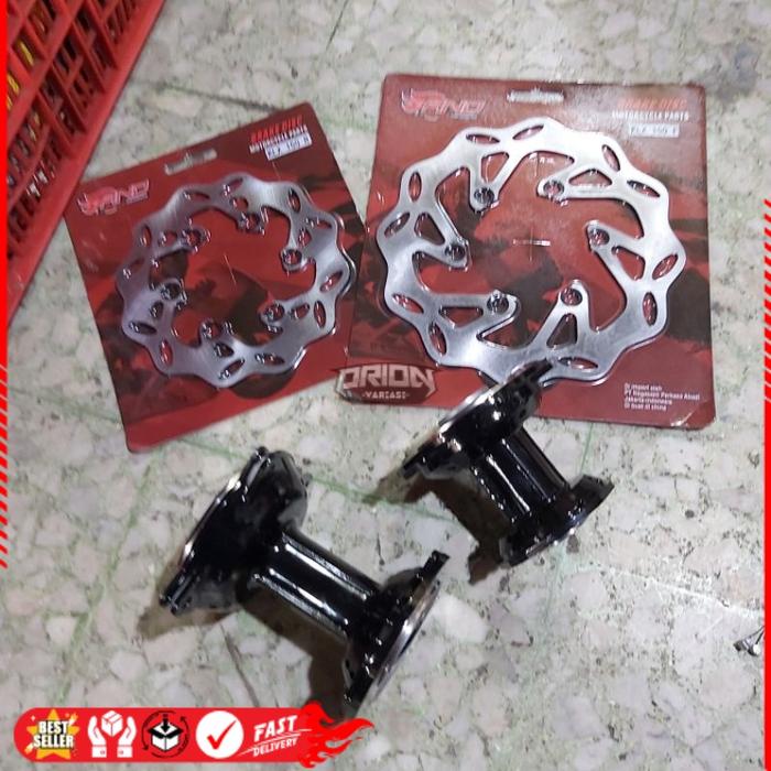 tromol klx racing kontes, tromol klx 36hole hitam set piringan depan belakang Ori