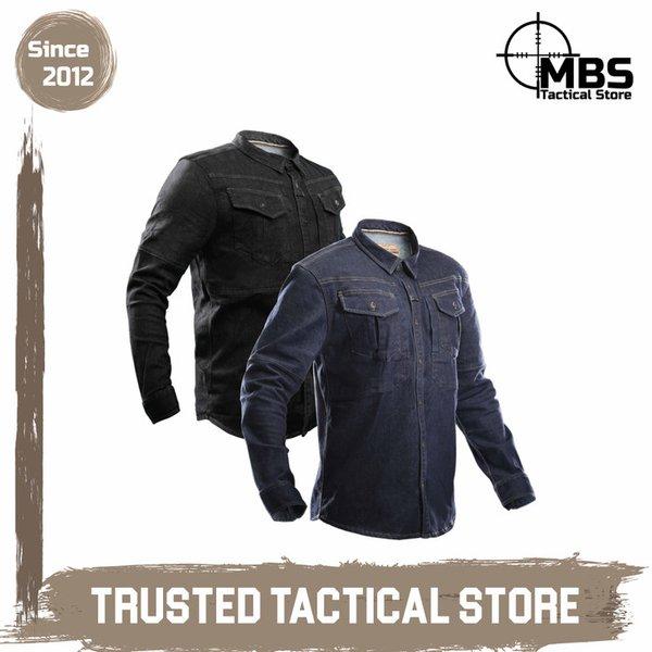 Kemeja Denim Tactical Molay Intruder Shirt Kemeja Tactical Shirt Army - Indigo Denim M