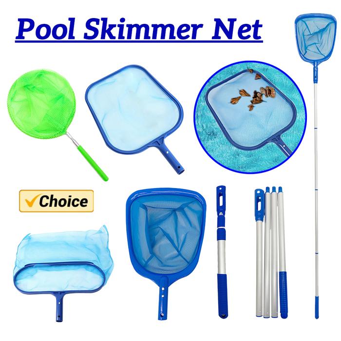 Telescopic Pond Bathtub Pool Cleaning Nets Debris Salvage Mesh Swimming Pool Cleaner Skimmer Leaf Ca