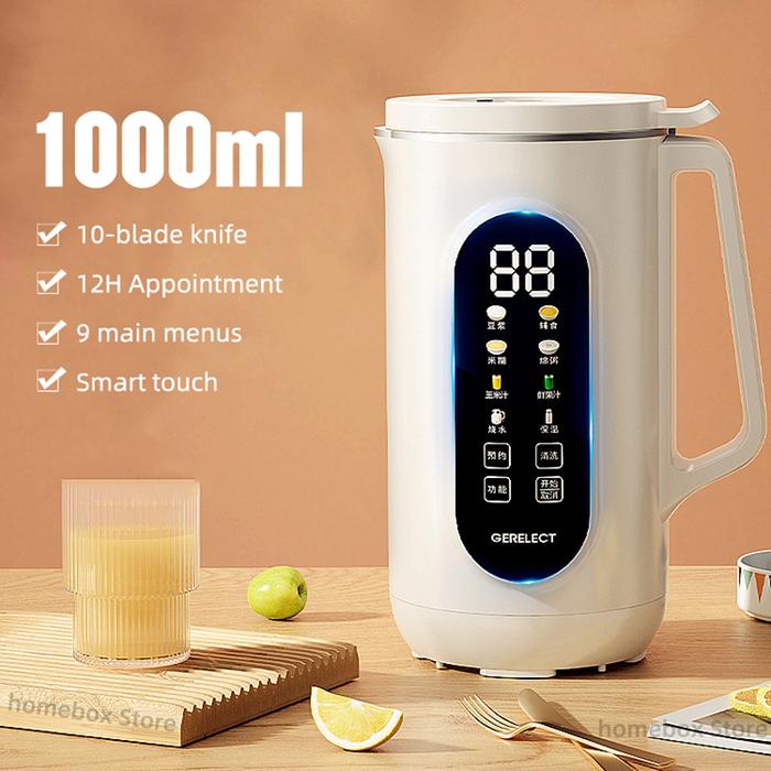 1000ml Soybean Milk Machine Electric Juicer Blender Wall Breaking Machine Automatic Heating Cooking 
