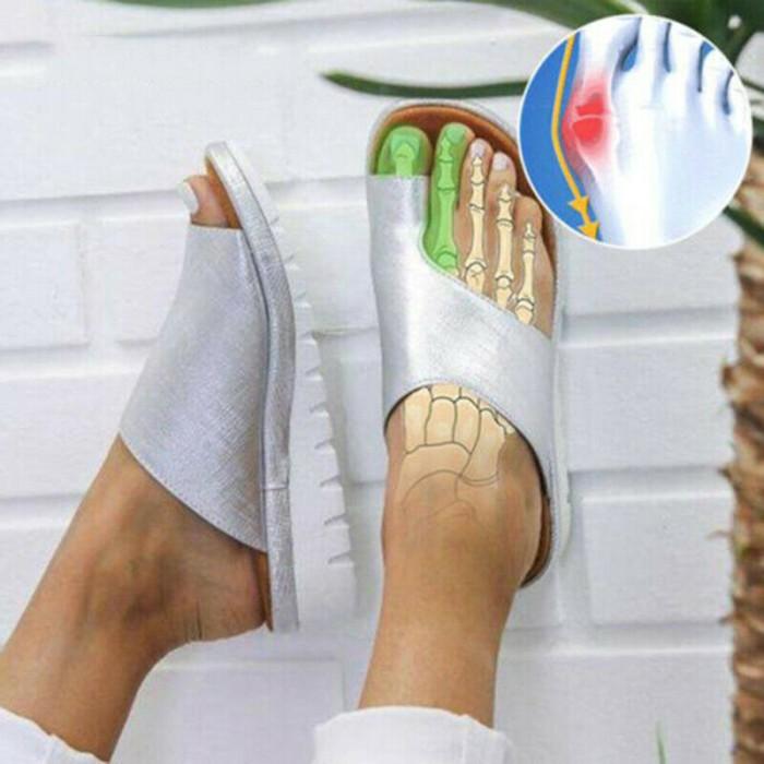 MURAH MERIAH! WOMEN COMFY PLATFORM SANDAL BUNION CORRECTOR SHOES FEET CORRECT FLAT SOLE BEACH ORTHOP
