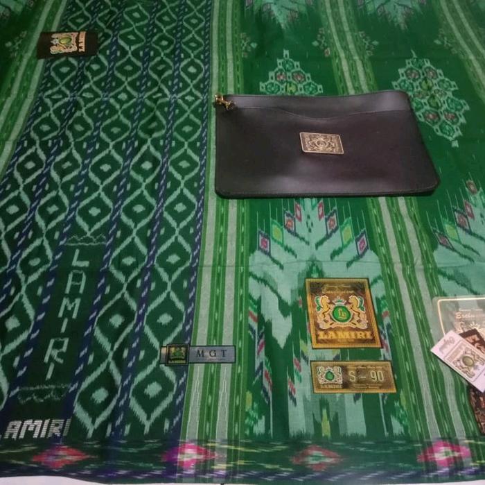 Sarung Lamiri Full Sutra Original pabrik MGT S90 - hijau daun, dewasa