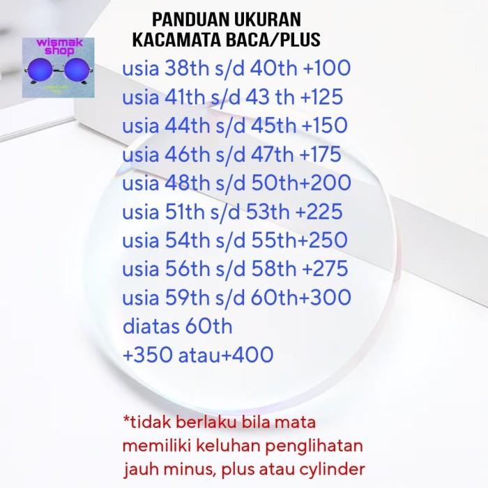 kacamata baca plus lensa kaca asli 100% - plus200[terlaris]