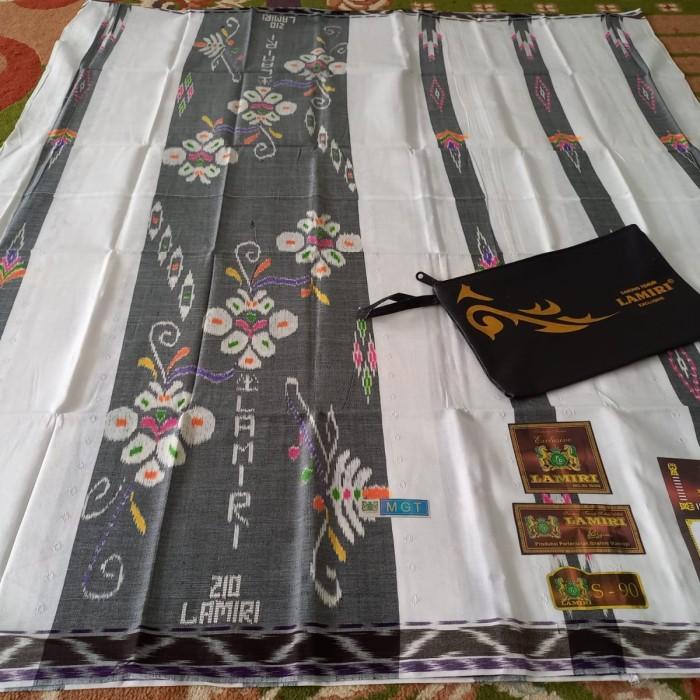 Sarung lamiri Motif terbaru 2021 Sutra Quality - Putih