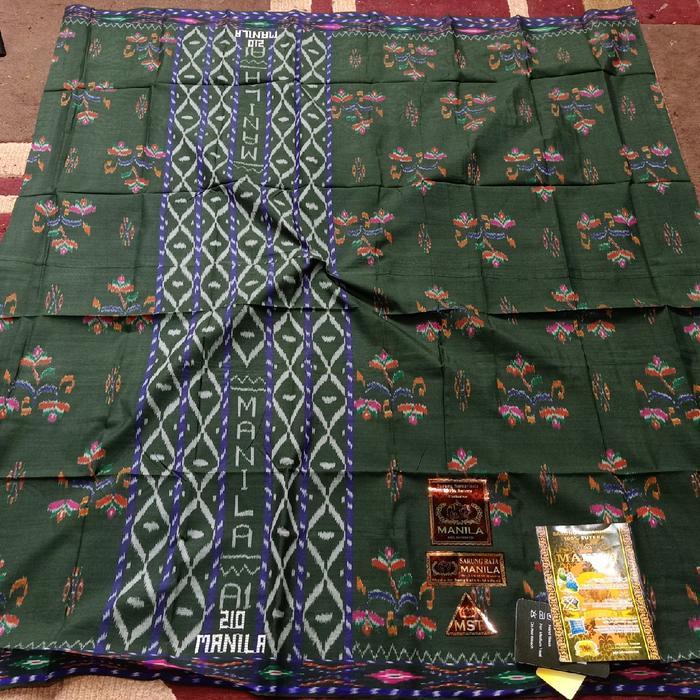 Sarung Manila Original Full Sutra 100% MST S90 - Lamiri Kembang Sutera Sintetis - Dewasa, Santri, Me
