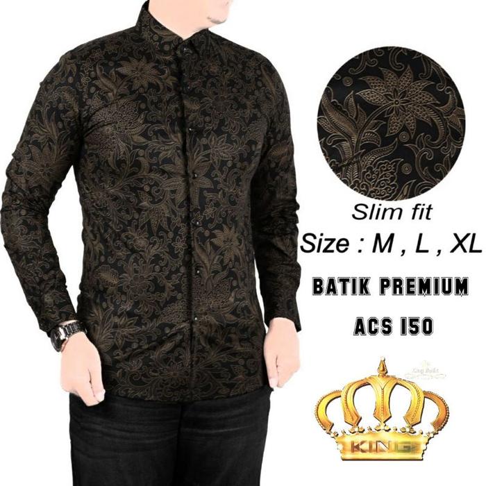 new batik kemeja pria slim fit reborn acs 150