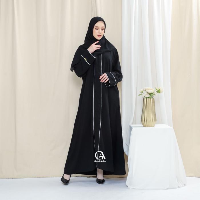 Abaya Khalifah Gerai Aulia Abaya Turkey Muslim Wanita Gamis Arab Dress remaja Cantik Hitam Basic Umr