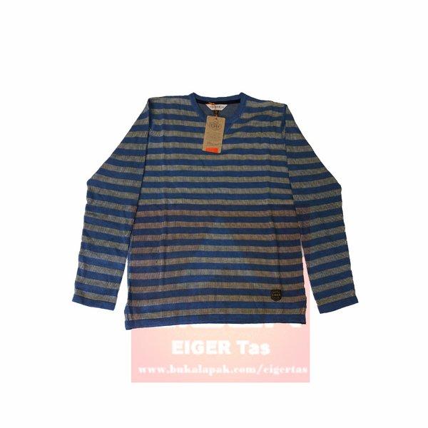Sweater Pria & Wanita Original Eiger J543 Stripedia 1989 Unisex Navy