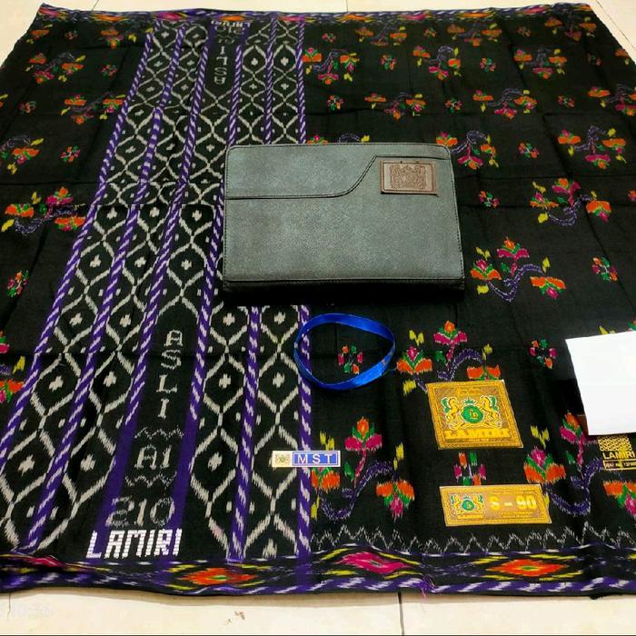 Sarung lamiri tipe mst wajid full sutra basah - ungu, sulam tangan