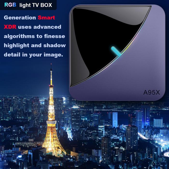 A95X F3 Air II RGB Light Smart Android TV BOX S905W2 Android 11.0 2.4&5G Dual WiFi BT5.0 Ethernet 10
