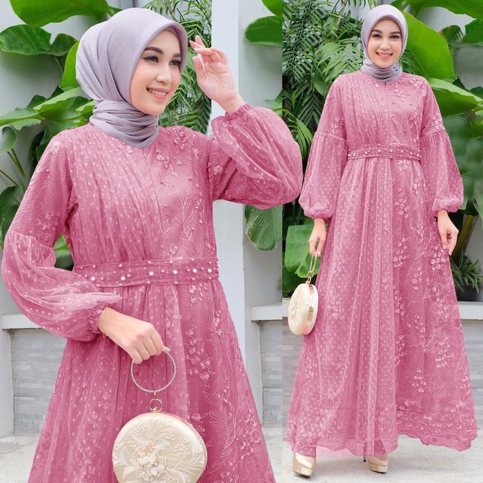SyariStyle- Maxi Adila ( M L XL XXL XXXL) Gamis kondangan Seragam acara/Dress seragam acara Gamis br
