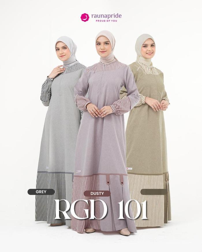 SyariStyle- Raunapride Gamis Wanita Katun Kekinian / RGD-101 / Fashion Muslim 2024 hyget zahra cokla