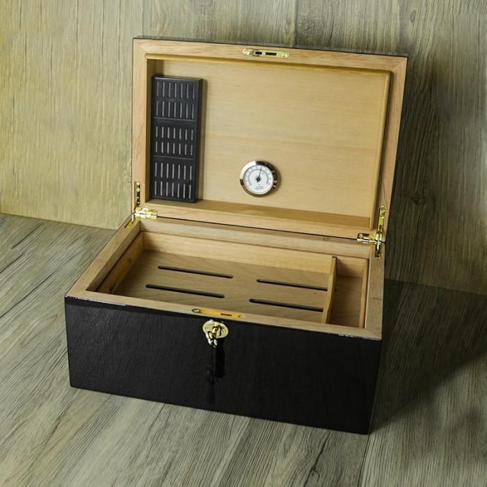 LARGE CAPACITY HUMIDOR DOUBLE CEDAR HUMIDOR, PIANO LACQUER, 100 PACK CIGAR CASE