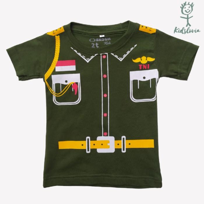 LilChic- Kaos Anak Laki Laki Motif Profesi Tentara / TNI