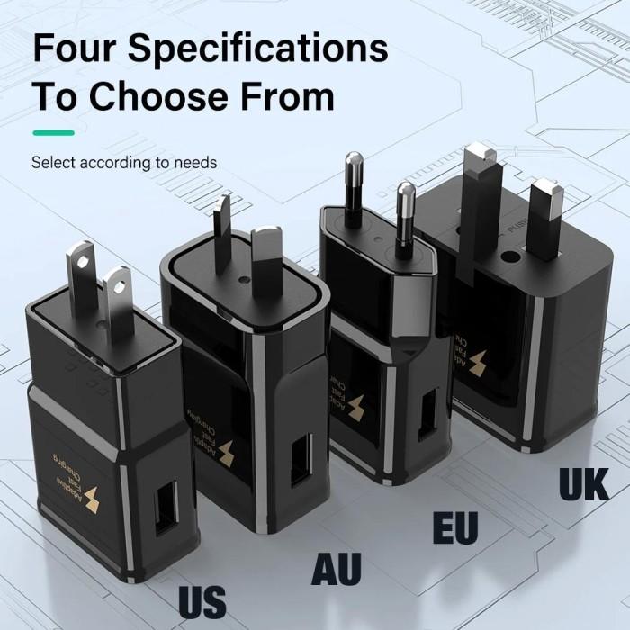 USB POWER ADAPTER FOR SAMSUNG S6 S7 S8 S9 S10 NOTE 8 9 10 PLUS S A10 A12 A13 A30 A50 US EU UK AU FAS