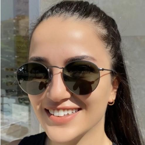 Kacamata Θriginal Rayban RB3447 Round Metal Black
