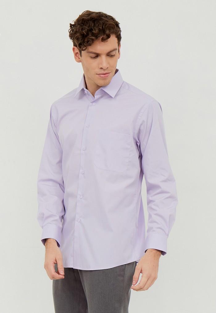 GentStyle- Alisan Kemeja Lengan Panjang Slimfit Ungu PLSSFLSUNGU1
