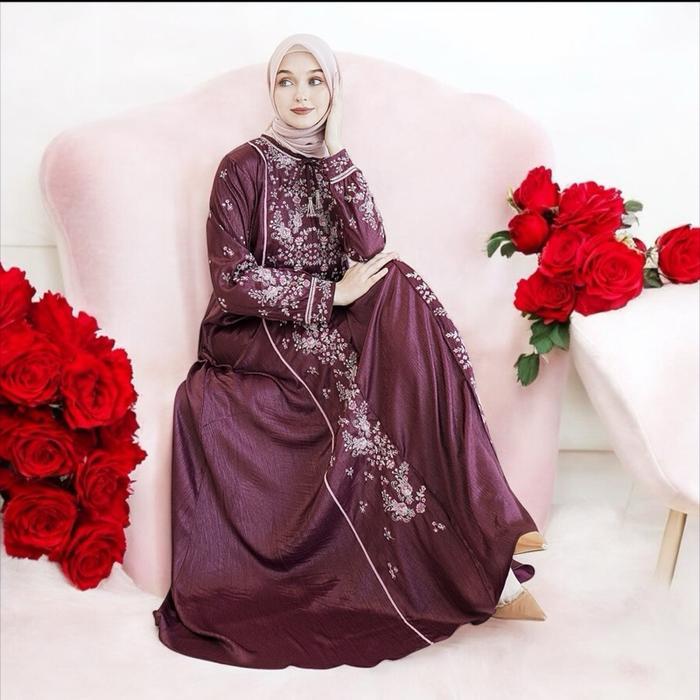 SyariStyle- Rita WD 288 / gamis bordir gamis Arsena silk/gamis bordir payet cantik mewah dan elegant