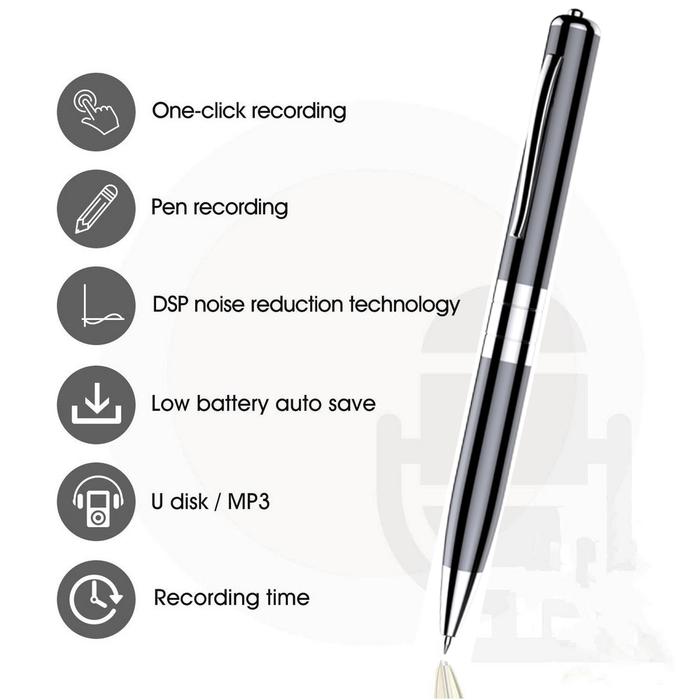 Portable Voice Recorder Professional Sound Dictaphone Voice Activated Noise Reduction Recording Pen 