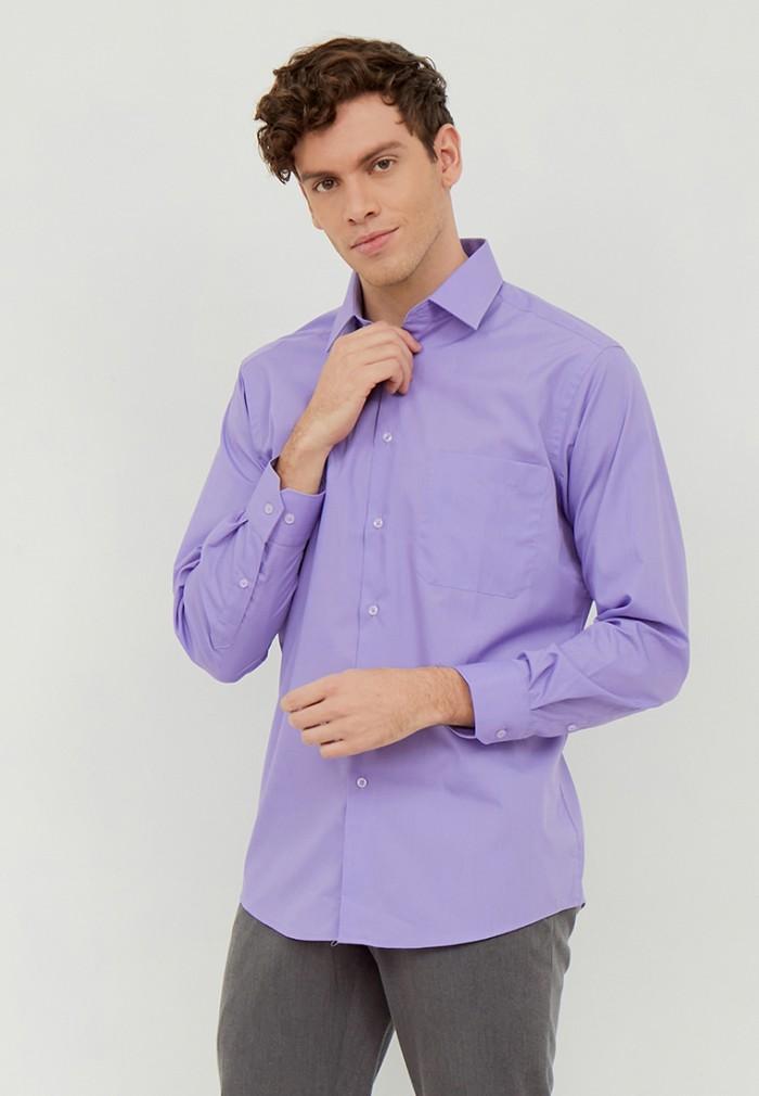 GentStyle- Alisan Kemeja Lengan Panjang Slimfit Ungu PLSSFLSUNGU2