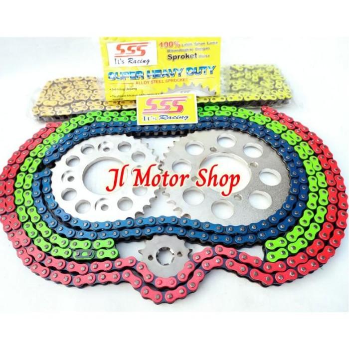 Gir Gear Set GearSet SSS 428 Supra x 125 Karisma Blade New Revo Rantai