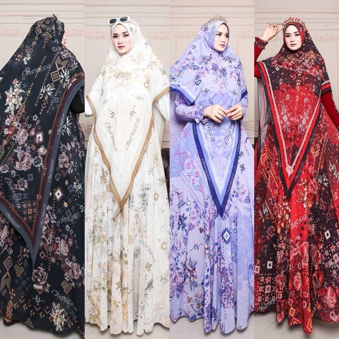 SyariStyle- Aminah Series Set Syari Full Printing Premium | Charissa Syar’i