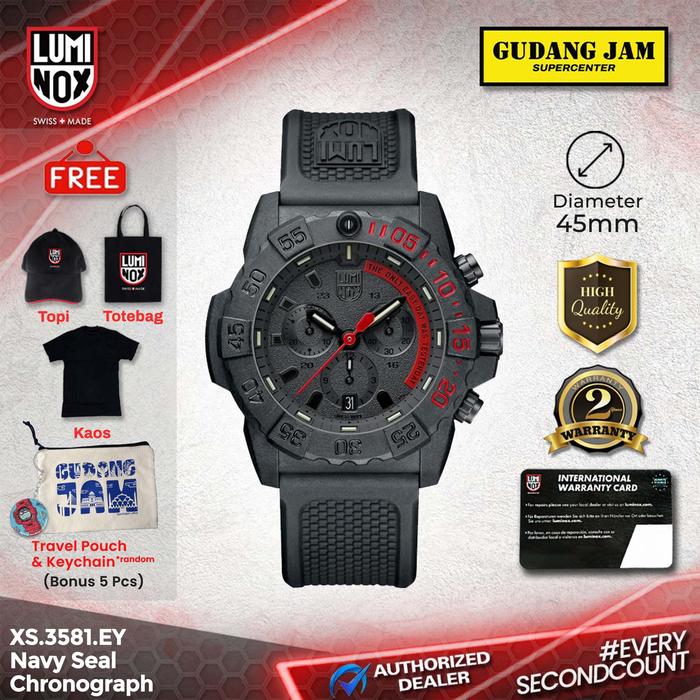 luminox 3581.EY Jam Tangan Kronograf Pria