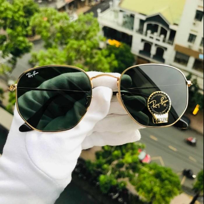 Kacamata Θriginal Rayban Hexagonal RB3548 Gold Frame