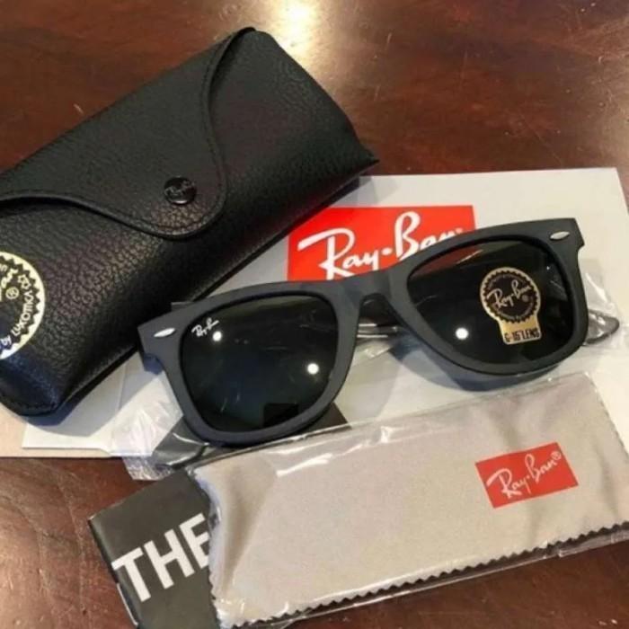 Kacamata Original Rayban RB2140 Wayfarer Frame Black Doff