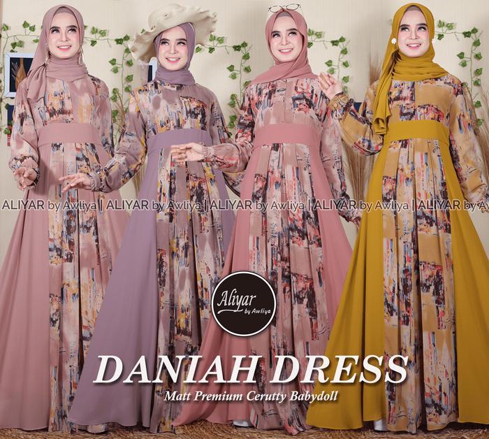 SyariStyle- TERBARU!!! DANIAH DRESS ORIGINAL ALIYAR BY AWLIYA//GAMIS TERBARU//DRESS TERBARU//DRESS B