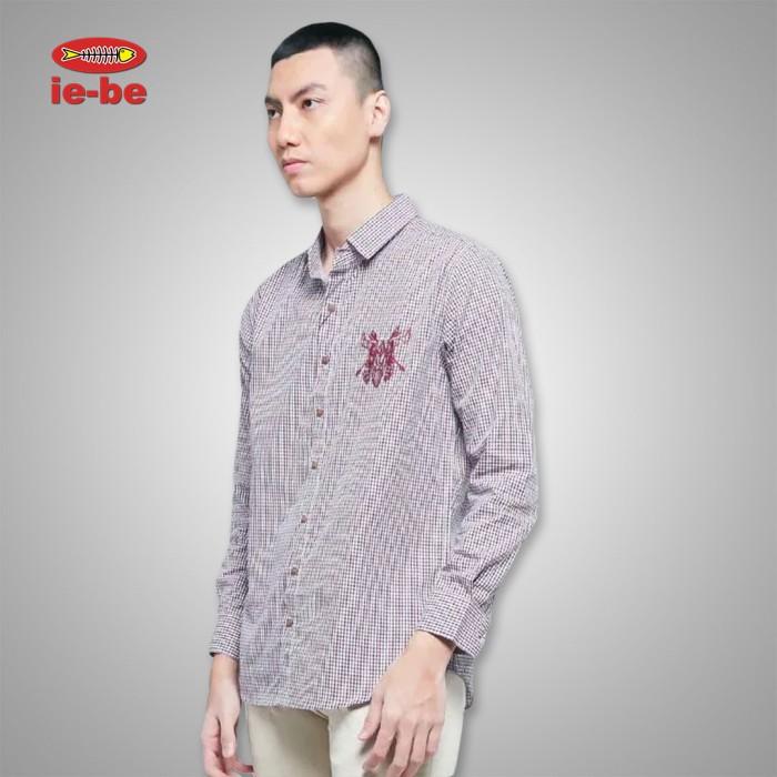 GentStyle- IEBE Kemeja Pria Lengan Panjang Kasual C3AH8012