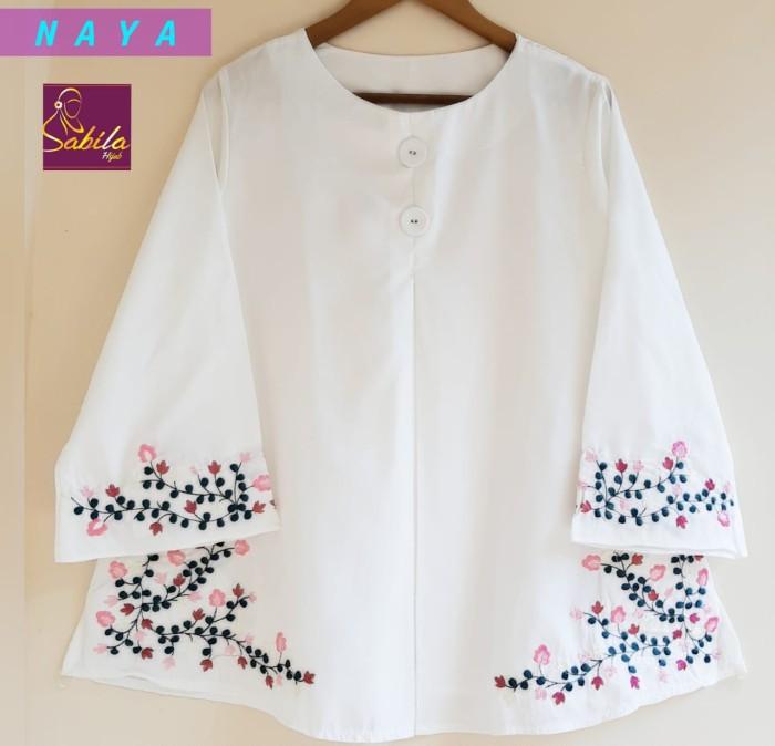 Beautica- ATASAN BORDIR PUTIH ATASAN PUTIH BLUS PUTIH BIGSIZE XXXL ATASAN WANITA