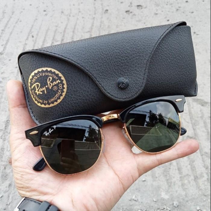 Kacamata Θriginal Rayban RB3016 Clubmaster Black Gold